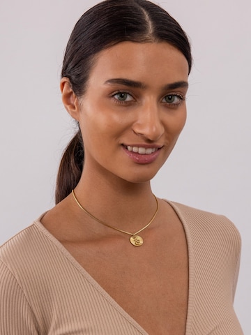 PURELEI Kette 'Snake Coin' in Gold: Vorderseite