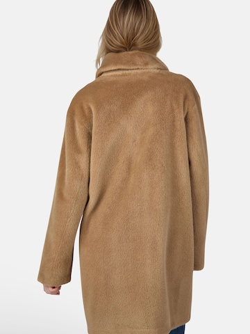 White Label Damenmantel aus kurzem Webpelz in edler Seal-Optik, Länge Gr. 38: ca.90 cm in Braun