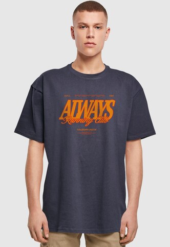 MT Upscale - Camisa 'Always Running' em azul: frente