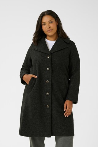 KAFFE CURVE Between-seasons coat 'Anni' in Black: front