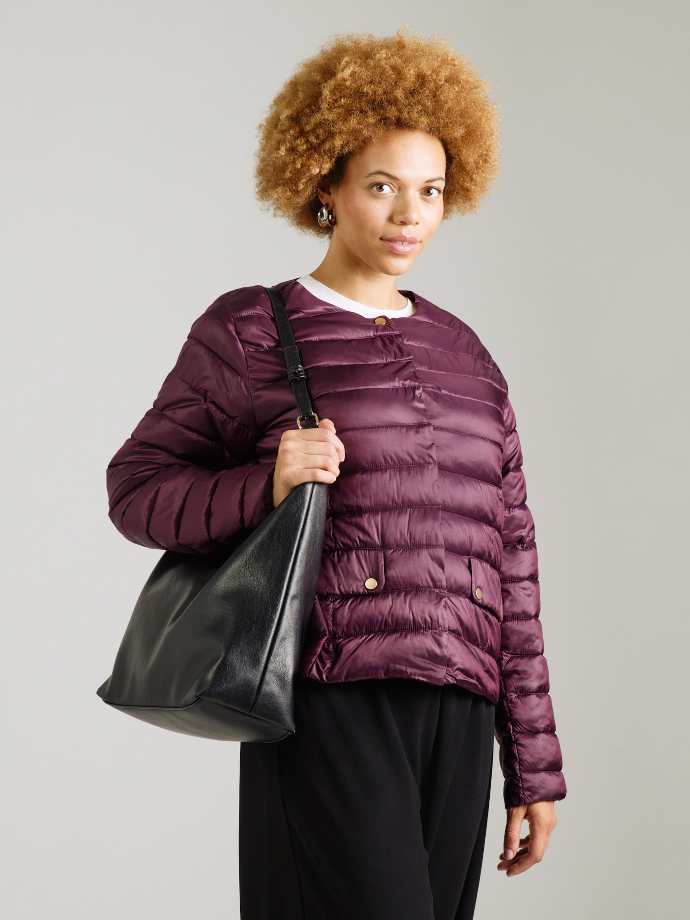 ONLY Carmakoma Between-Season Jacket 'CARVEGA' in Blackberry