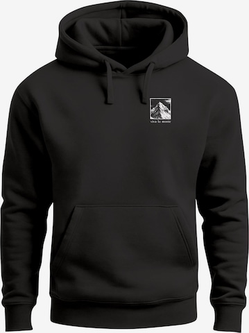 Neverless Sweatshirt 'viva la monte' in Black: front