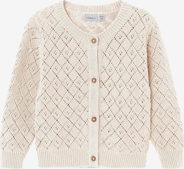 NAME IT Knit Cardigan in Beige: front