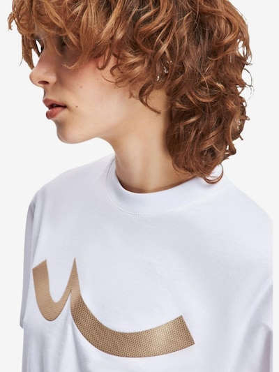 LTB Jeans Shirt 'Printed T-Shirt' in S in de kleur Wit, Productweergave