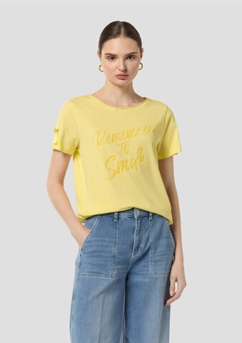 T-shirt comma casual identity en jaune : devant