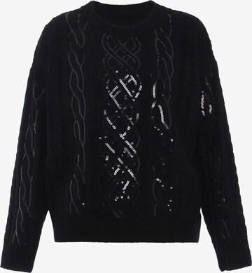 Pull-over faina en noir : devant