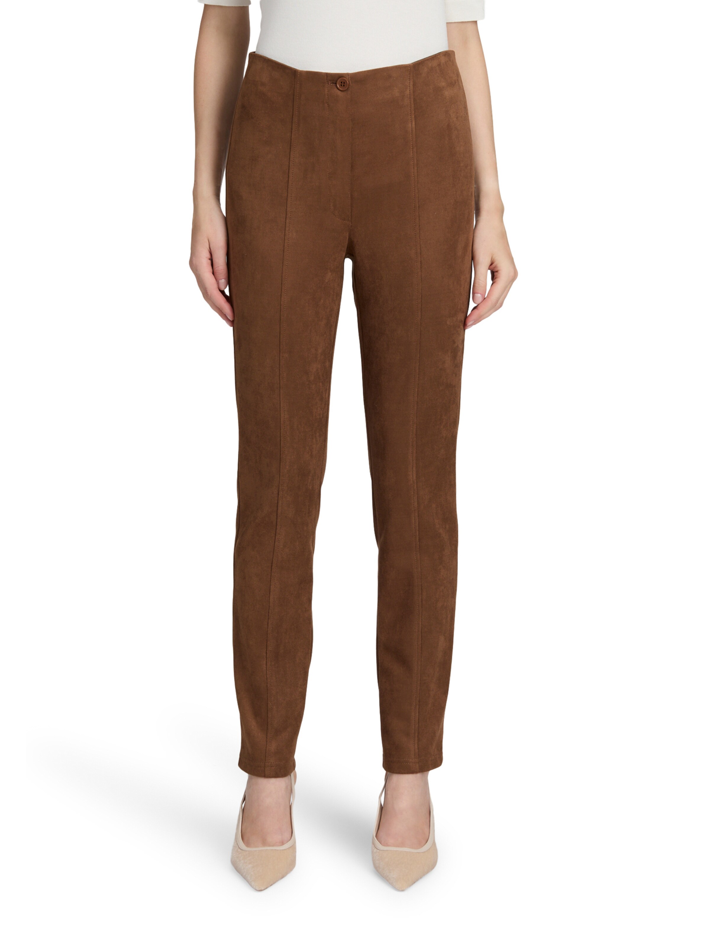 Betty Barclay Slim fit Trousers in Brown: front