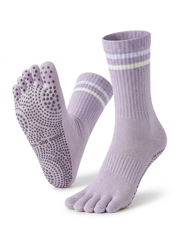 Millo Athletic Socks 'Freedome Yoga' in Purple: front