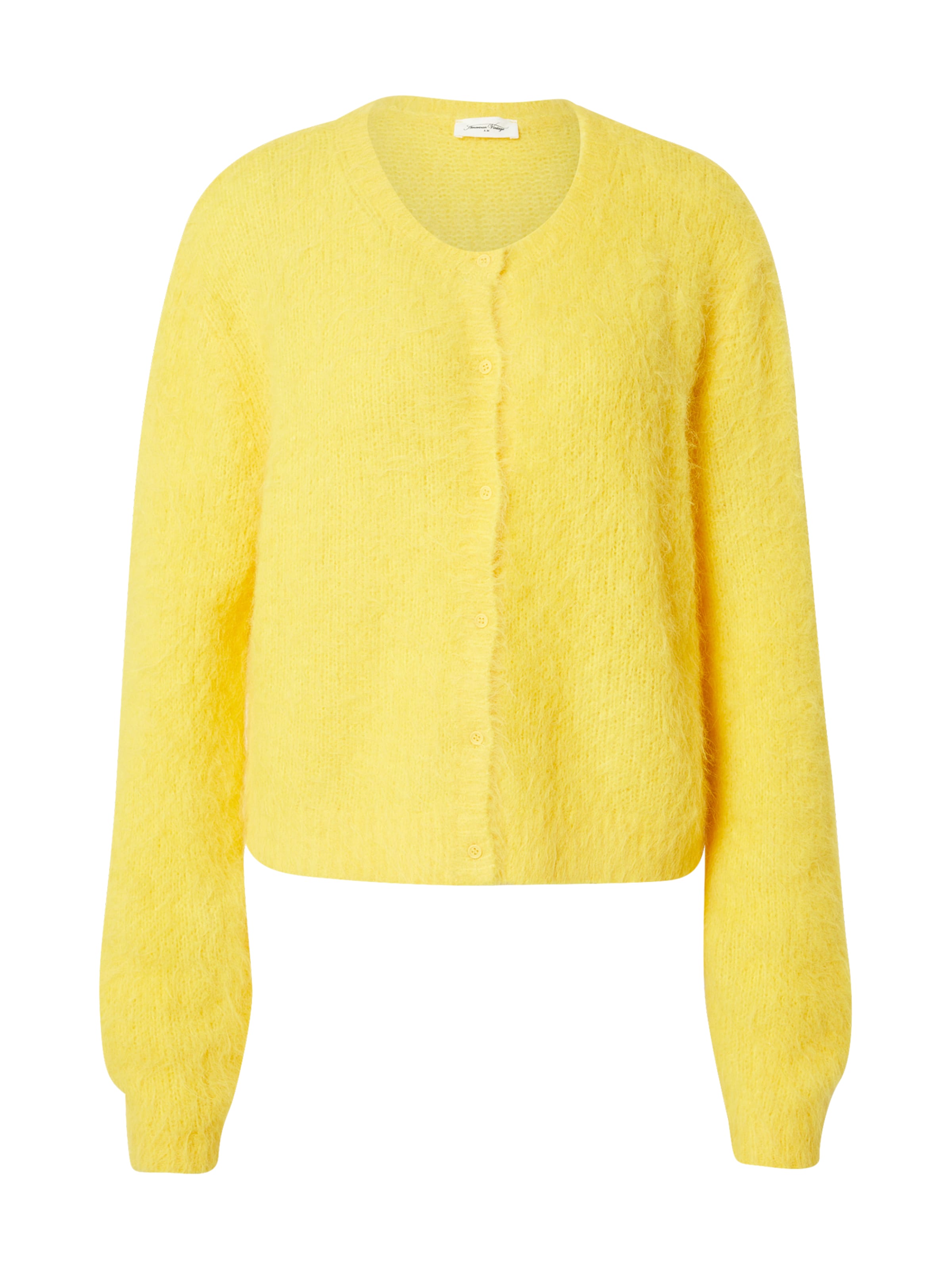 AMERICAN VINTAGE Πλεκτή ζακέτα 'NIBY' σε κίτρινο: μπροστά