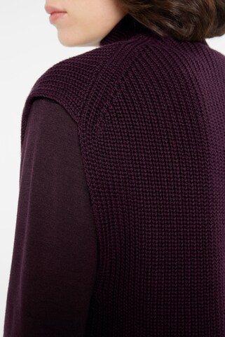 SENSES.THE LABEL Pullunder in Rippstrick mit Stehkragen in Rot