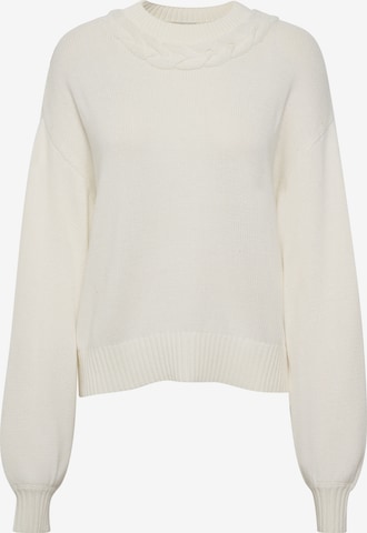 Pull-over 'Neva' Kaffe en blanc : devant