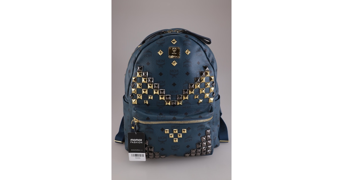 Black and blue mcm bag sales