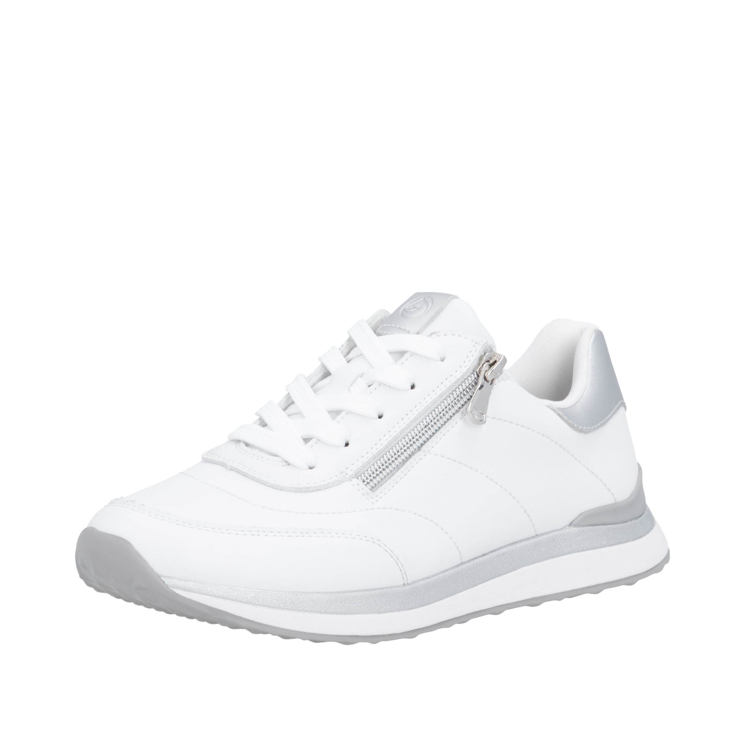 REMONTE Athletic Lace-Up Shoes in White: front