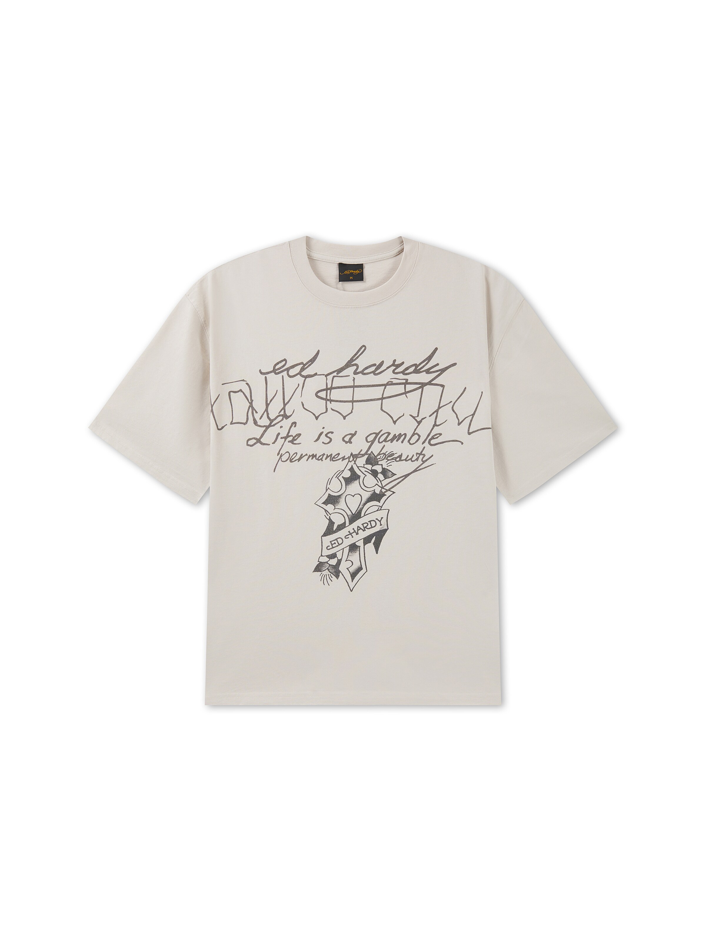 Ed Hardy Shirt in S in Ecru / Black, Item view