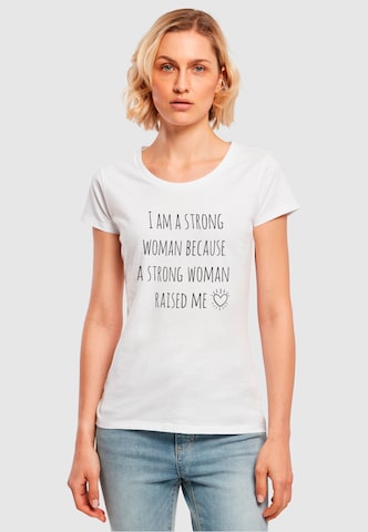 ABSOLUTE CULT T-Shirt 'Mother's Day - Strong Woman' in Weiß: predná strana