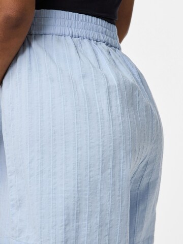 PIECES Loose fit Trousers 'PCMuna' in Blue