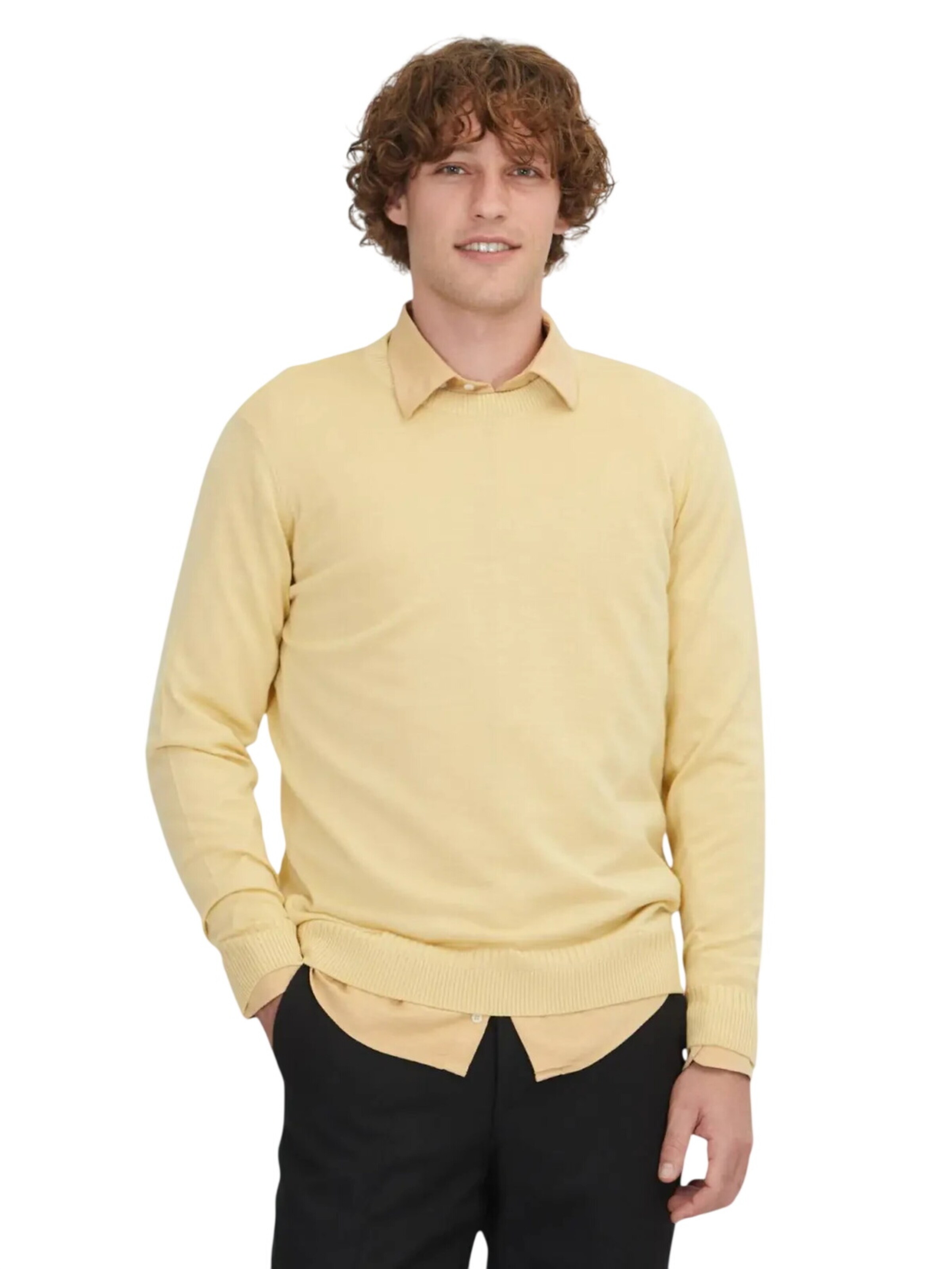 Pull-over KİP en jaune : devant