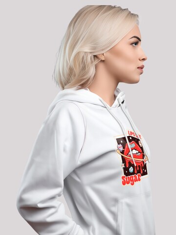 Sweat-shirt 'Lips like sugar retro fashion  Valentinstag' F4NT4STIC en blanc