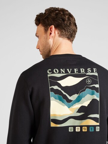 CONVERSESweater majica 'ALL STAR WINTER ART' - crna boja