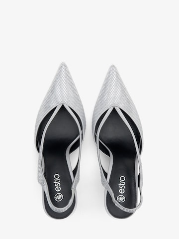 Estro - Zapatos destalonado '2370-2' en plata