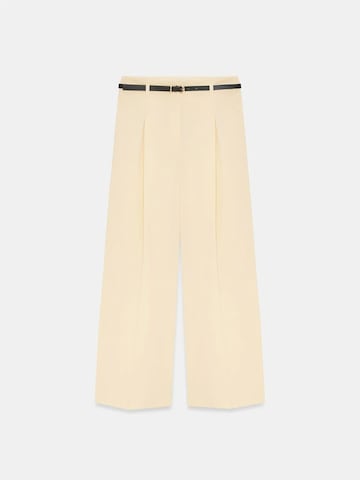 Dilvin Wide leg Broek in Geel: voorkant