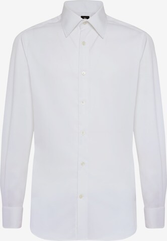 Chemise business Boggi Milano en blanc : devant