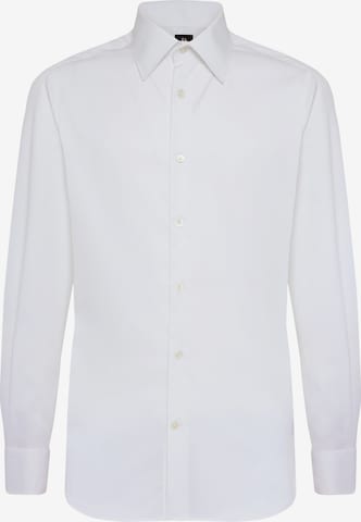 Coupe regular Chemise business Boggi Milano en blanc : devant