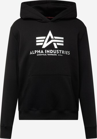 ALPHA INDUSTRIES Mikina – černá: přední strana