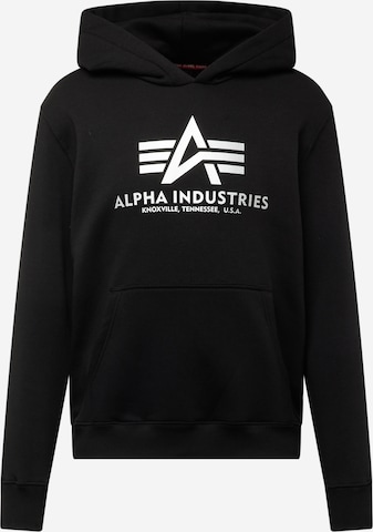 ALPHA INDUSTRIES Tréning póló - fekete: elől