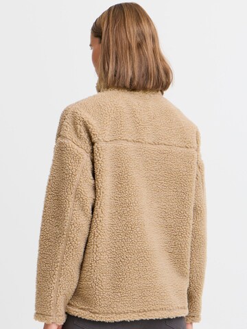 Oxmo Fleece Jacket 'Tolirone' in Beige