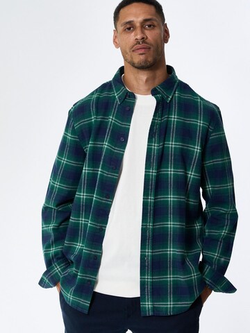 Legends Regular fit Overhemd 'Humphrey Flannel check shirt - Varsity Green' in Groen