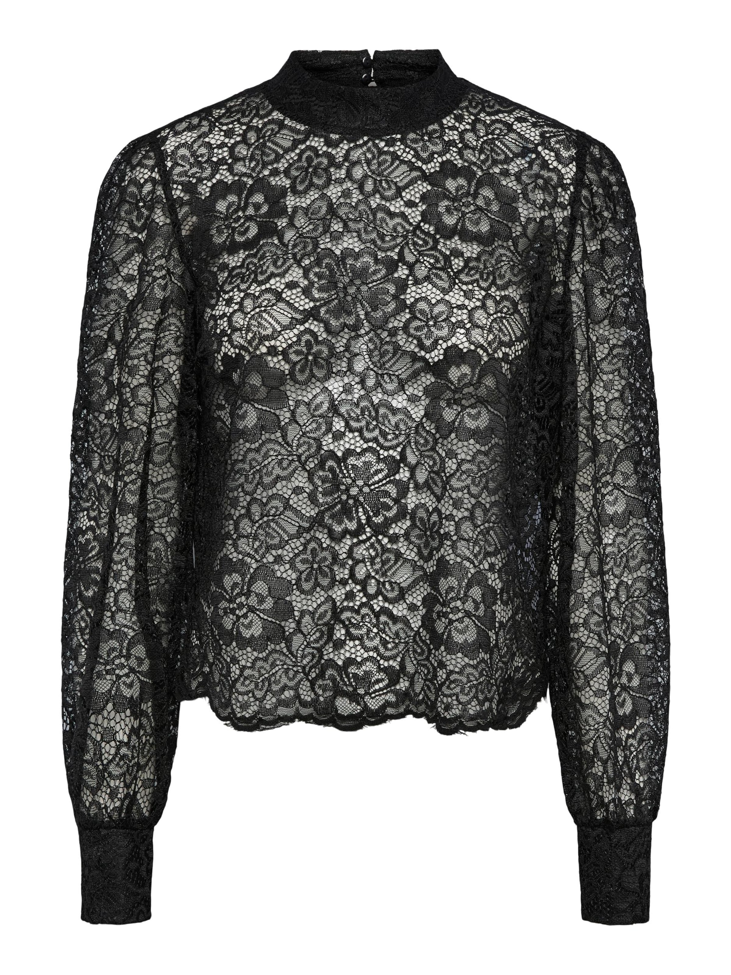 PIECES Blusa 'Marika' em preto, Vista do artigo