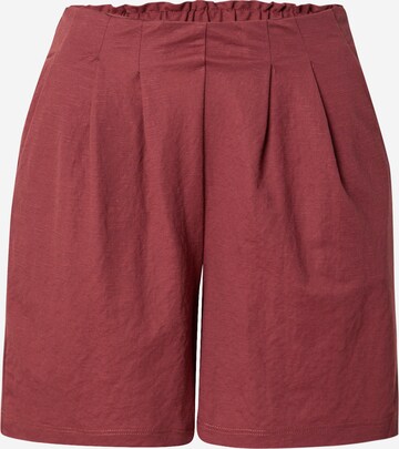 PIECES Voľný strih Plisované nohavice 'PCKINDA' - Červená: predná strana