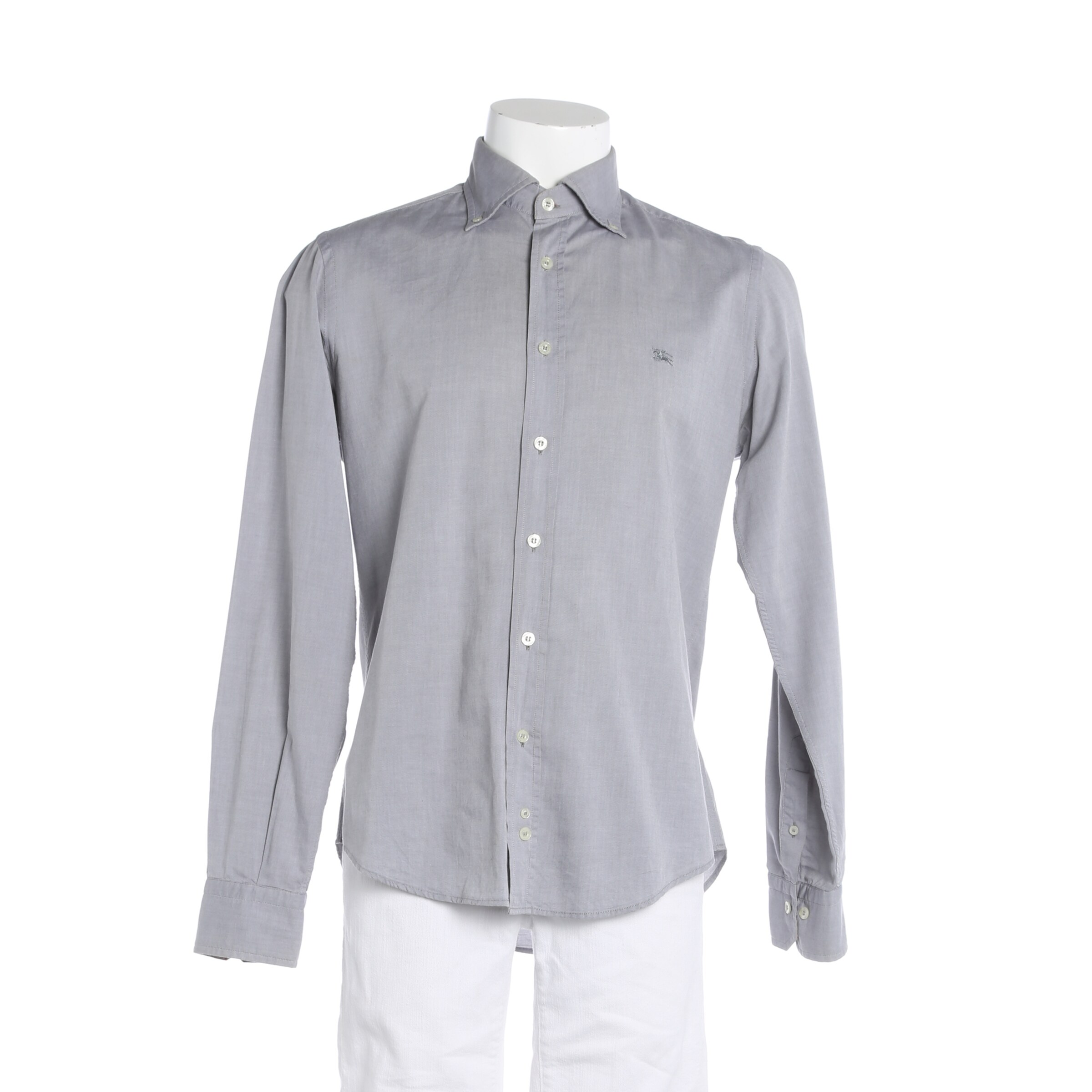 BURBERRY Freizeithemd / Shirt / Polohemd langarm in M in grau, Produktansicht
