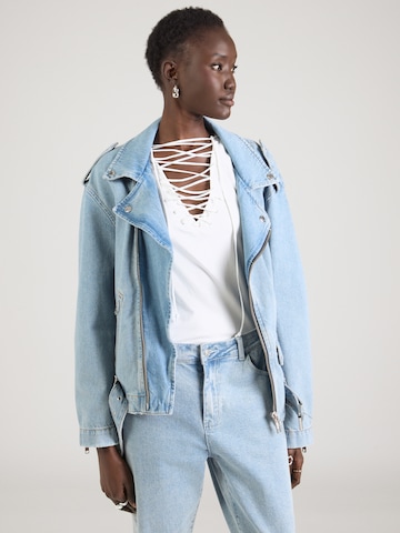 Moschino JeansPrijelazna jakna - plava boja: prednji dio