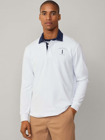 Hackett London Poloshirt 'Heritage Ess Rugby' in Weiß: Vorderseite