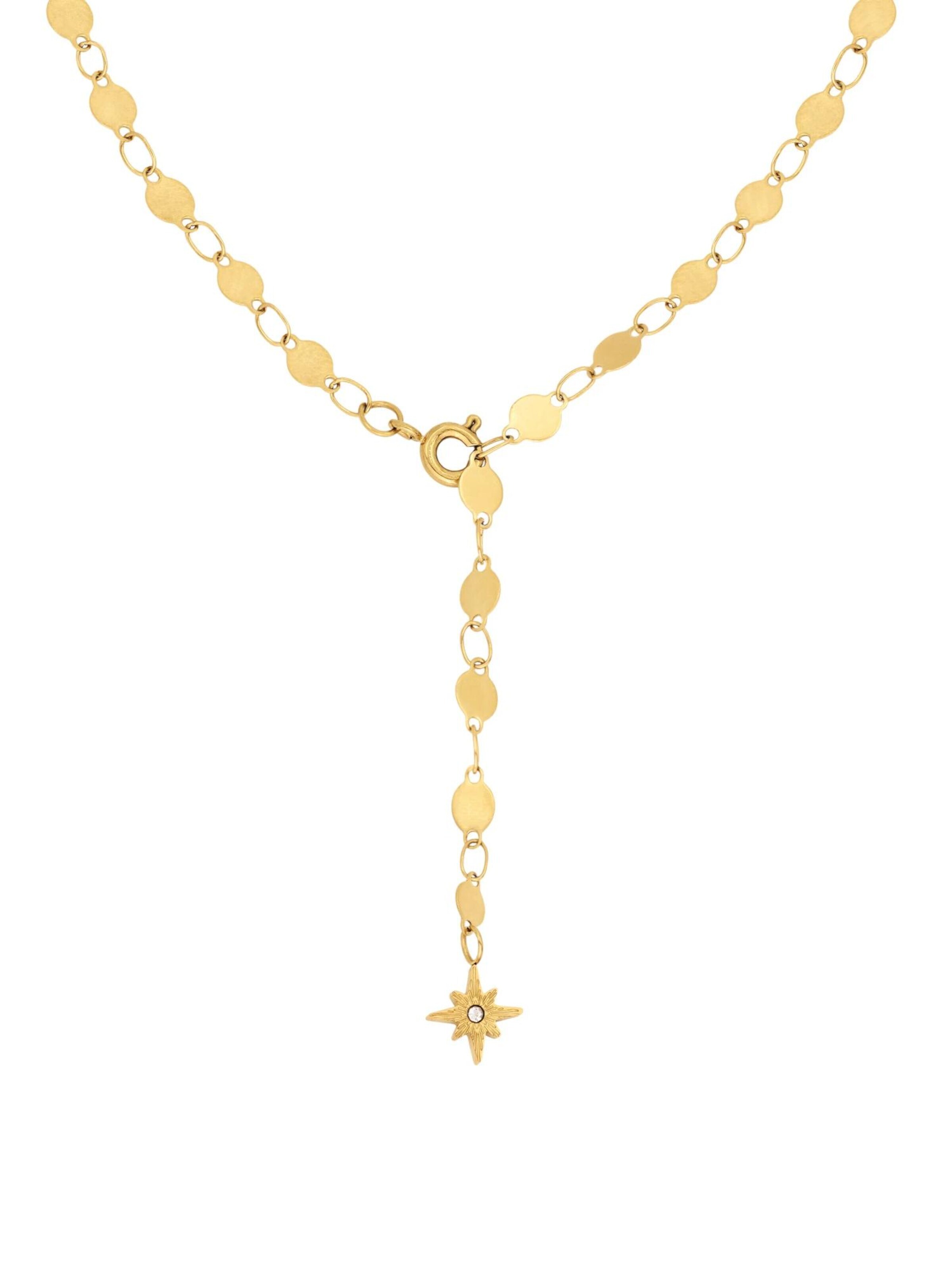 Luamaya Necklace 'Rising Lotti Y-Necklace' in Gold: front