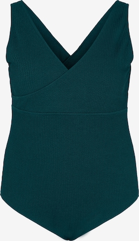 Swim by Zizzi Bustier Badpak 'DREAM' in Groen: voorkant