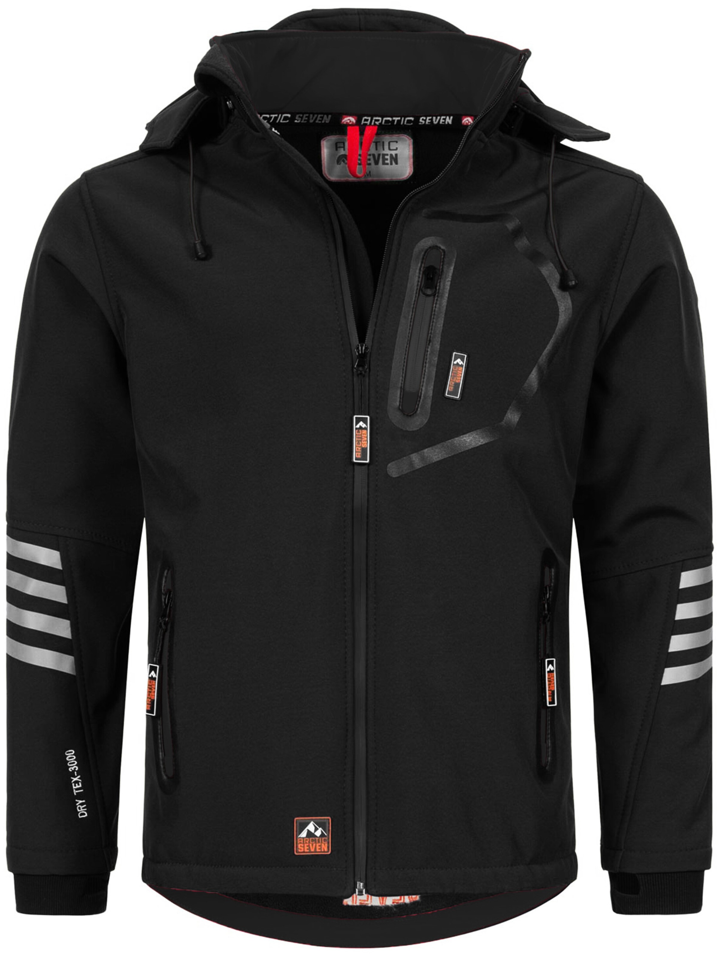 Arctic Seven Between-season jacket in Black: front