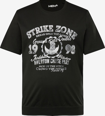 Men Plus Shirt in Black: front