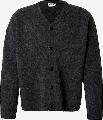 WEEKDAY Neuletakki värissä musta: etupuoli