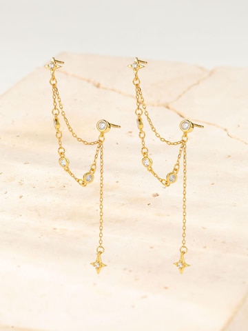 Hey Happiness - Pendientes 'Celestial Star Dangle' en oro