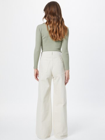 WEEKDAY Wide leg Τζιν 'Ace High Wide' σε λευκό