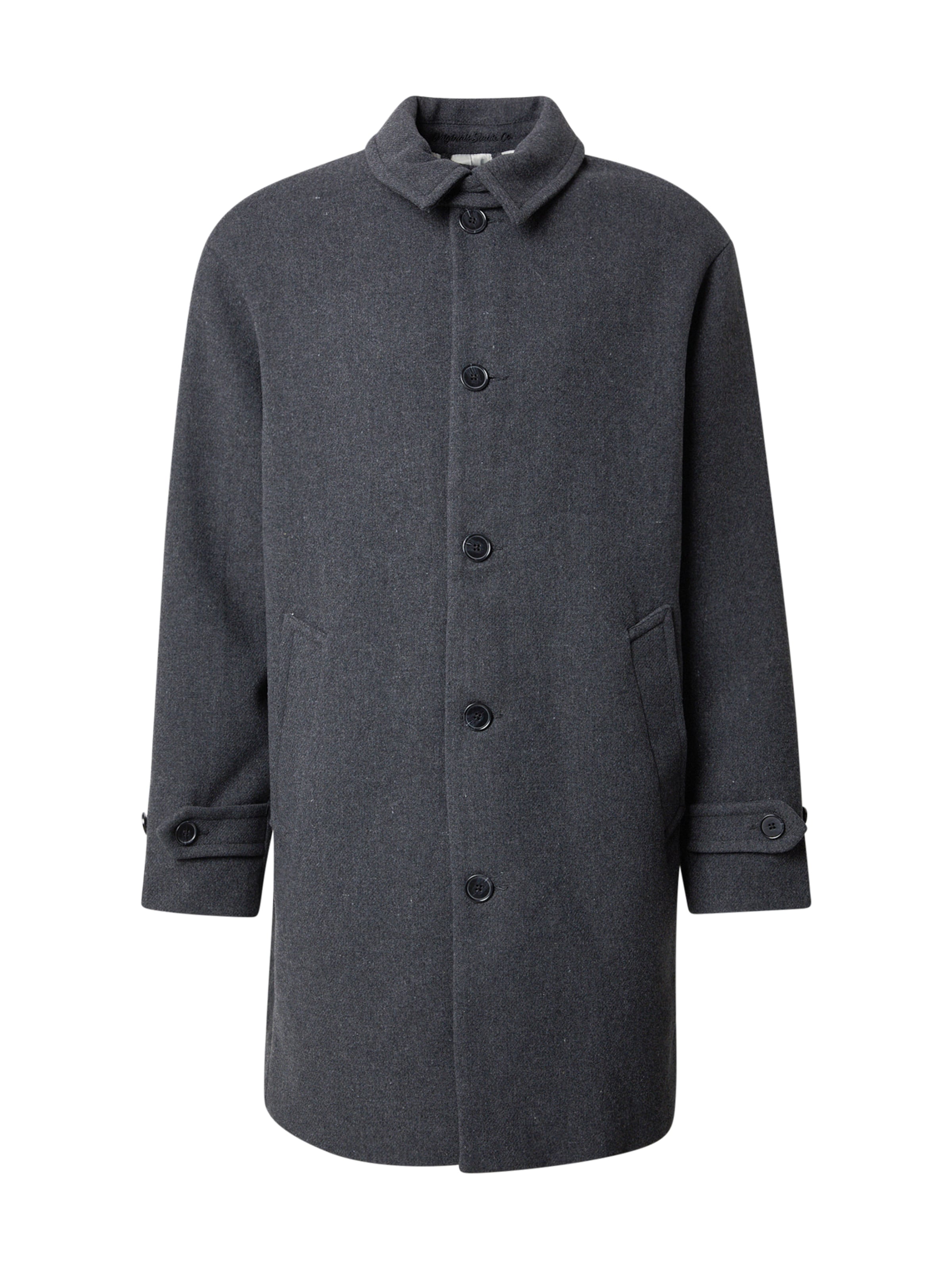 JACK & JONES Kevad-sügismantel 'VERMONT', värv hall: eest vaates