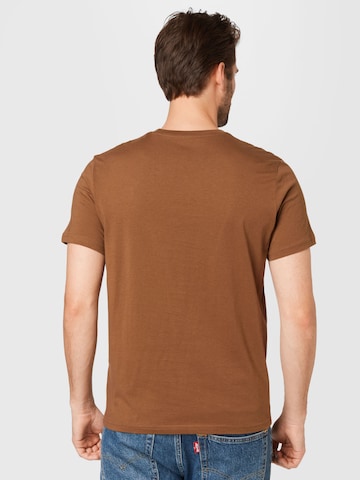 TOM TAILOR Regular Fit T-Shirt in Braun