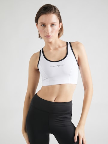 Tommy Hilfiger Sport Bustier Sport-BH 'Essentials' in Weiß: predná strana