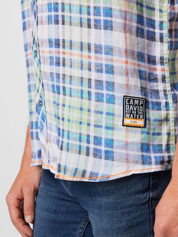 CAMP DAVID Regular fit Button Up Shirt in Blue