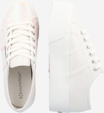 SUPERGA - Sapatilhas baixas 'Lame' em branco