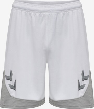 Hummel Regular Workout Pants 'Lead' in White: front