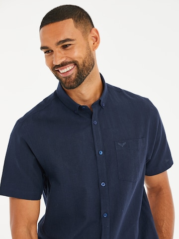 Threadbare Regular fit Button Up Shirt 'Dragon' in Blue